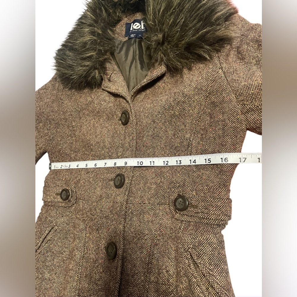 l.e.i jacket/coats for women’s color brown,size: M - Picture 9 of 11